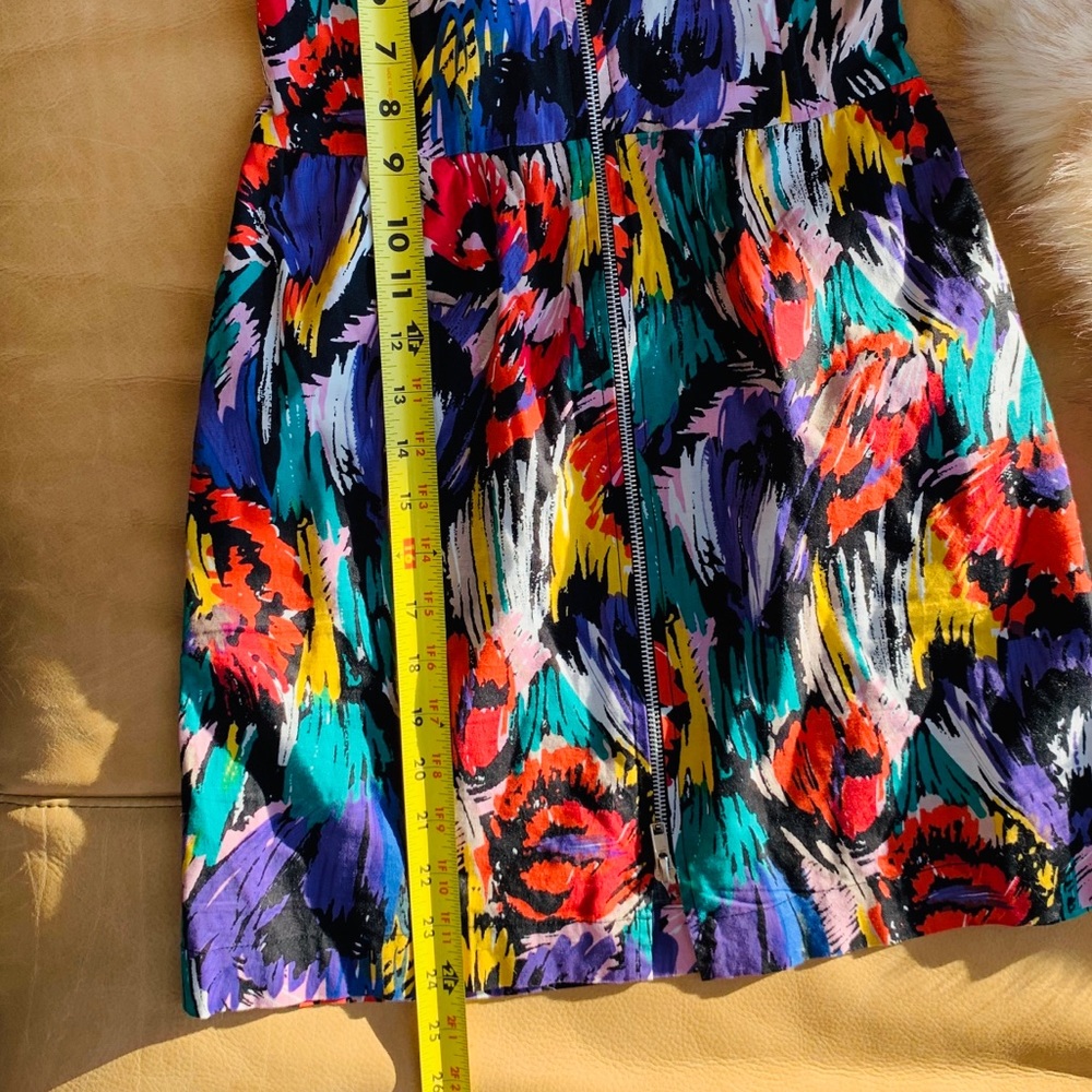 Minkpink Strapless Zip Front Patterned Dress Xs - image 5